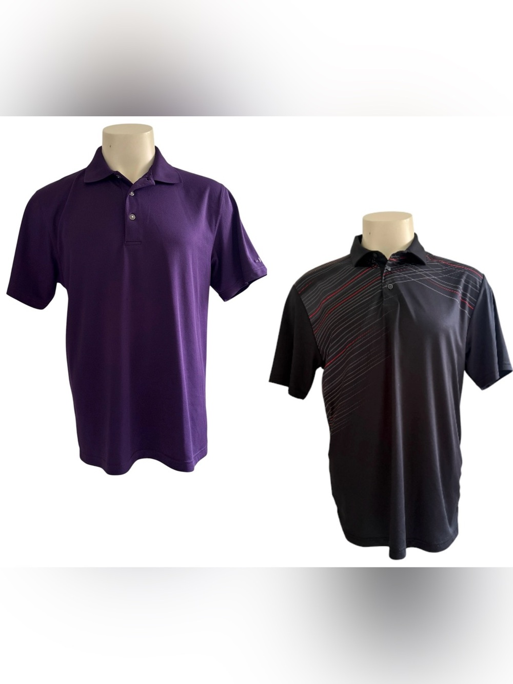 Grand Slam Purple and Black Short-Sleeve Shirts